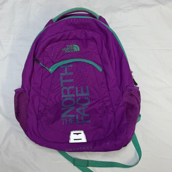 The North Face Haystack Backpack–Grape Purple with Aqua Trim–Laptop Daypack, EUC - Picture 1 of 8